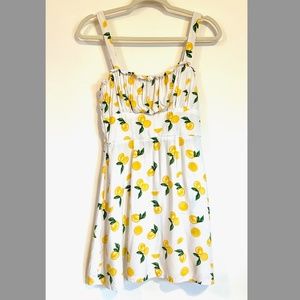 Trixxi Lemon Print Sundress, Size M